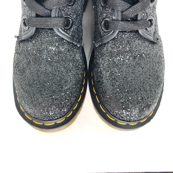 Dr Martens Black Chunky Glitter 1460 Farrah Ankle Boots Women’s 5 Shoes - Picture 10 of 12